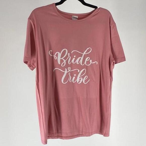 Tops - Bride Tribe T-Shirt in Soft Pink